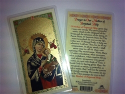 HOLY PRAYER CARDS FOR OUR LADY OF PERPETUAL HELP (MADRE DEL PERPETUO SOCORRO) IN ENGLISH SET OF 2 WITH FREE U.S. SHIPPING!