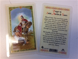 HOLY PRAYER CARDS FOR SAINT MARTIN DE TOURS (ST. MARTIN CABALLERO) IN ENGLISH WITH FREE U.S. SHIPPING!