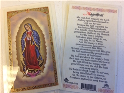 HOLY PRAYER CARDS FOR THE PRAYER TO OUR LADY OF GUADALUPE - MAGNIFICAT PRINTED IN ENGLISH WITH FREE U.S. SHIPPING!