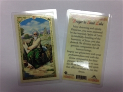 HOLY PRAYER CARDS FOR THE PRAYER TO SAINT LUKE IN ENGLISH SET OF 2 WITH FREE U.S. SHIPPING!