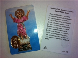 SMALL HOLY PRAYER CARDS FOR THE DIVINE CHILD (NINO DIVINO) IN SPANISH SET OF 2 WITH FREE U.S. SHIPPING!
