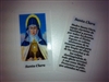 SMALL HOLY PRAYER CARDS FOR SAINT CLAIR / CLAIRE (SANTA CLARA) IN SPANISH SET OF 2 WITH FREE U.S. SHIPPING!
