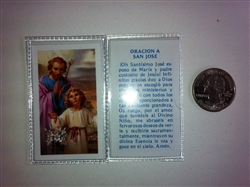 SMALL HOLY PRAYER CARDS FOR SAINT JOSEPH (SAN JOSE) IN SPANISH SET OF 2 WITH FREE U.S. SHIPPING!