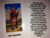 SMALL HOLY PRAYER CARDS FOR SAINT EXPEDITE (SAN EXPEDITO) IN SPANISH SET OF 2 WITH FREE U.S. SHIPPING!