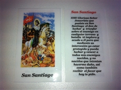 SMALL HOLY PRAYER CARDS FOR SAN SANTIAGO IN SPANISH SET OF 2 WITH FREE U.S. SHIPPING!