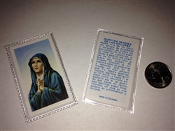 SMALL HOLY PRAYER CARDS FOR THE NUESTRA SENORA DE LOS DOLORES IN SPANISH SET OF 2 WITH FREE U.S. SHIPPING!