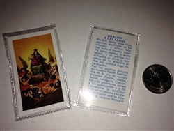 SMALL HOLY PRAYER CARDS FOR THE PRAYER FOR THE SOULS (ORACION A LAS ALMAS) IN SPANISH SET OF 2 WITH FREE U.S. SHIPPING!