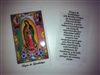SMALL HOLY PRAYER CARDS FOR OUR LADY OF GUADALUPE (VIRGEN DE GUADALUPE) IN SPANISH SET OF 2 WITH FREE U.S. SHIPPING!