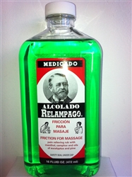 RELAMPAGO MEDICATED ALCOHOL IN THE 16 FL OZ SIZE (ALCOHADO)