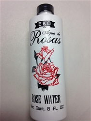 EKO ROSE WATER 8 FL OZ PLASTIC BOTTLE (AGUA DE ROSAS)