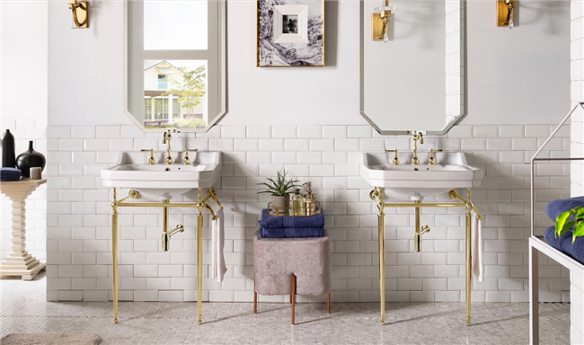 Wellington 24" Single Bathroom Vanity Brass Finish