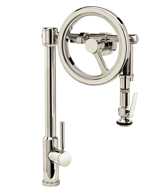 WATERSTONE ENDEAVOR WHEEL PULLDOWN FAUCET â€“ LEVER SPRAYER 5130