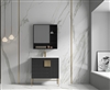Bulanka 36" Bathroom Vanity Dawn grey , Golden Brass Hardware