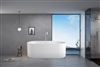 Cartisan 60-inch  Matte White Modern Freestanding Bathtub (Acrylic)