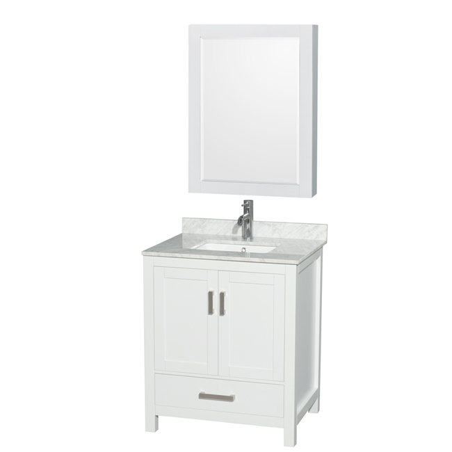 Sheffield 30" Single Bathroom Vanity by Wyndham Collection - White