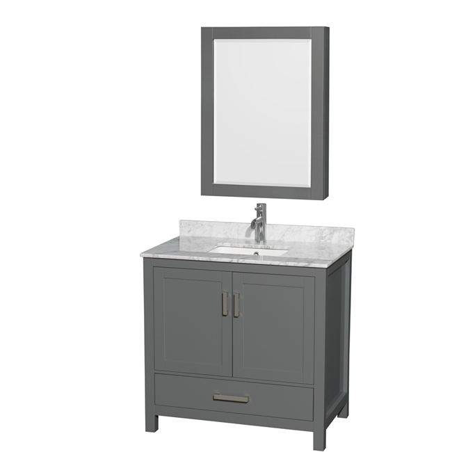 Sheffield 36" Single Bathroom Vanity by Wyndham Collection - Dark Gray