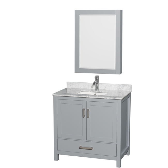 Sheffield 36" Single Bathroom Vanity by Wyndham Collection - Gray