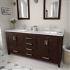 Sheffield 72" Double Bathroom Vanity by Wyndham Collection - Espresso