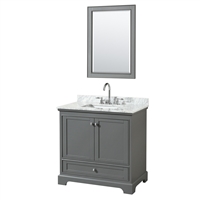 Deborah 36" Single Bathroom Vanity by Wyndham Collection - Dark Gray