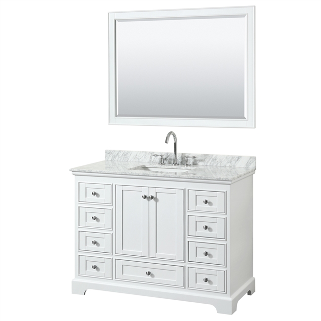 Deborah 48" Single Bathroom Vanity by Wyndham Collection - White