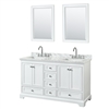 Deborah 60" Double Bathroom Vanity by Wyndham Collection - White