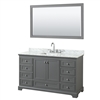 Deborah 60" Single Bathroom Vanity by Wyndham Collection - Dark Gray