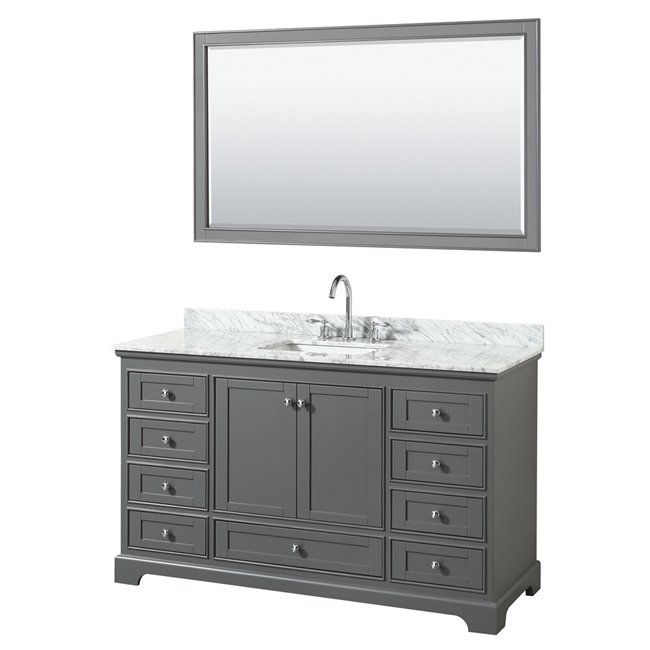 Deborah 60" Single Bathroom Vanity by Wyndham Collection - Dark Gray