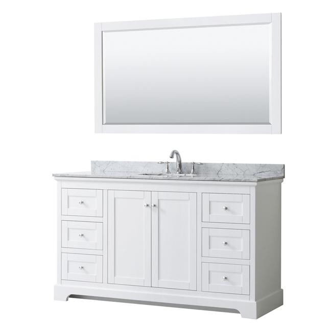 Avery 60" Single Vanity by Wyndham Collection - White