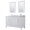Daria 60" Double Bathroom Vanity by Wyndham Collection - White