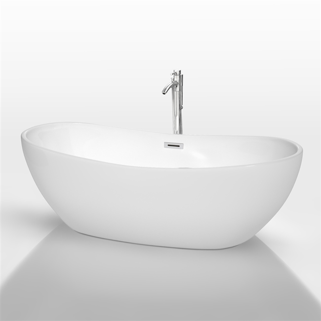 Juliette 67" Soaking Bathtub by Wyndham Collection - White