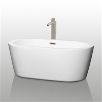 Mermaid 60" Soaking Bathtub by Wyndham Collection - White