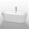 Carissa 67" Soaking Bathtub by Wyndham Collection - WhiteCollection - White