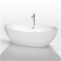 Rebecca 65" Soaking Bathtub by Wyndham Collection - White
