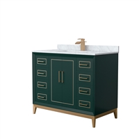 Marlena 42" Single Vanity with optional Cultured Marble Counter - Green