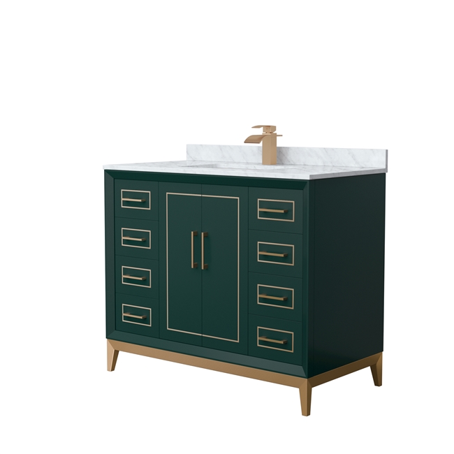 Marlena 42" Single Vanity with optional Cultured Marble Counter - Green