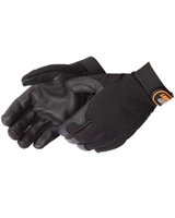 Deerskin Palm Mechanics Gloves, Black- XLarge
