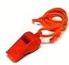 Whistle, Orange Plastic with landyard