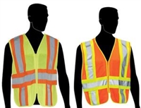 Safety Vest, with Reflective, ANSI II, Adjustable Sides