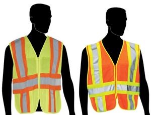 Safety Vest, with Reflective, ANSI II, Adjustable Sides