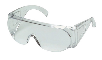 Safety Glass, Clear Lens, Visitor Spec, Fits Over Prescription Glasses*