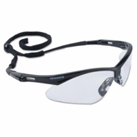 NEMESIS Anti-Fog, Scratch-Resistant Safety Glasses , Clear Lens, Black Frame