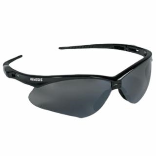 NEMESIS Safety Glasses, Smoke Mirror Lens, Black Frame