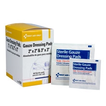 Gauze Pad Combo Box, 24 packs of 2 x 2  & 24 packs of 3 x 3, per box