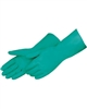 Green Nitrile Gloves, 15mil, 13in, Flock Lined