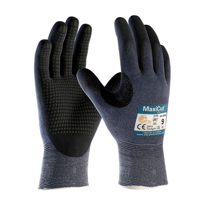 MAXICUT ULTRA GLOVE, MICRO-FOAM NITRILE COATED P&FT, BLUE ENG SHELL, CUT LVL 5