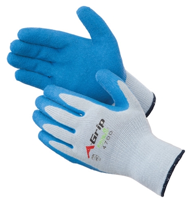 Gloves, A-Grip Premium Textured Blue Latex Palm