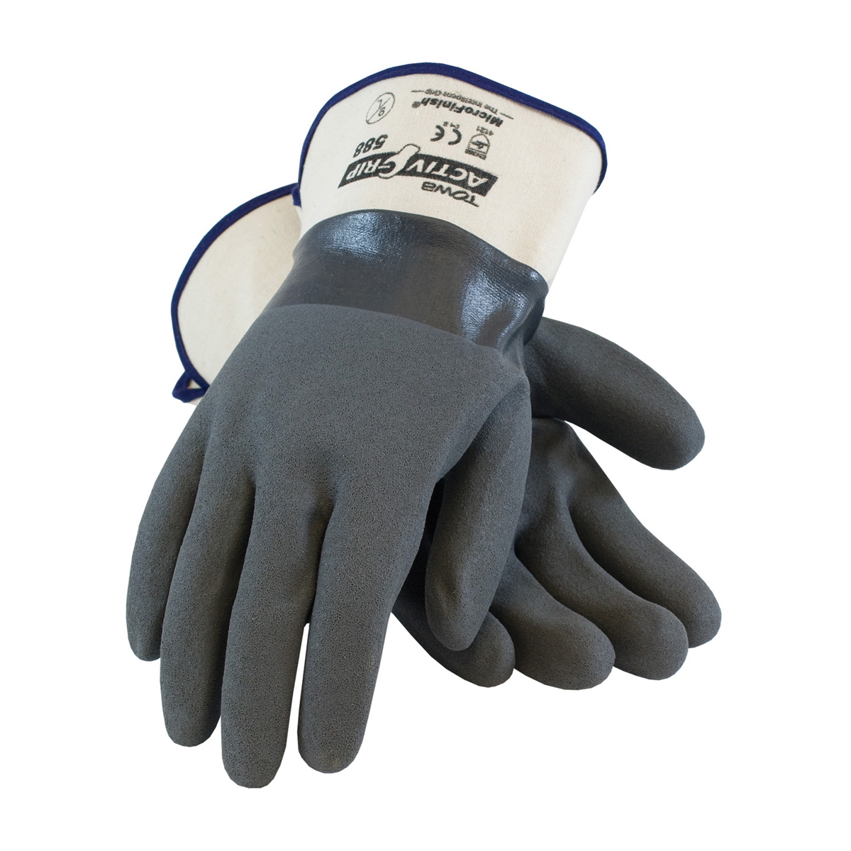 P-Grip Polyurethane Coated Glove, Gray/Gray, 12/pair