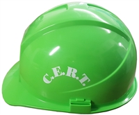 Hard Hat, Green, with CERT imprint on sides in white