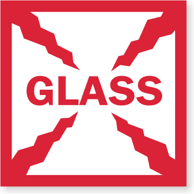 Label, Glass, 4in x 4in 500each/roll