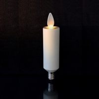 LightLi by Liown Moving Flame - Flameless LED Candle Chandelier Bulb - E12 Base - Ivory - 1.0" x 4.1"